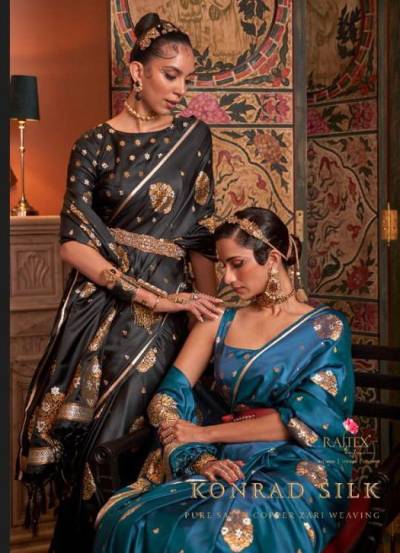 Konrad Silk By Rajtex Weaving Silk Festive Wear Saree Collection